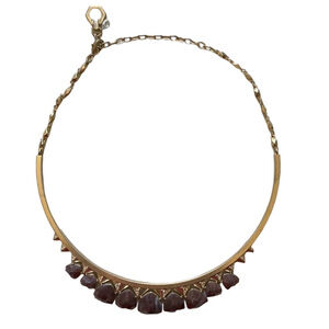 Simply Vera Vera Wang gold, purple stone necklace